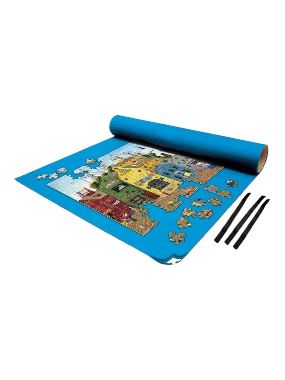 Roll-Up Puzzle Storage Mat - Blue 24 x 42